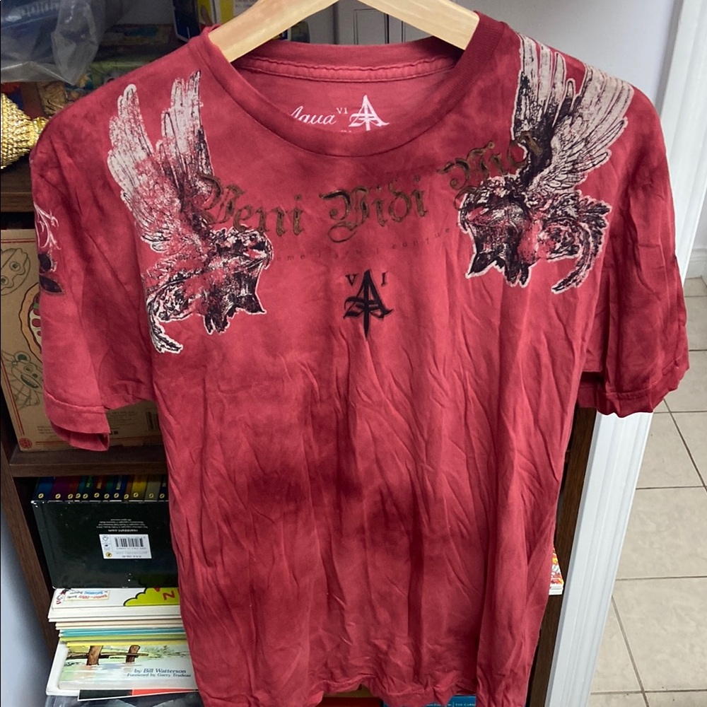 Y2K Aqua VI Red Graphic Short Sleeve Tees